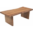 Werrick Modern Live Edge Solid Wood Coffee Table in Brown 51 Inches Long