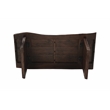 Werrick Modern Live Edge Solid Wood Coffee Table in Dark Brown 51 Inches Long