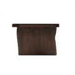 Werrick Modern Live Edge Solid Wood Coffee Table in Dark Brown 51 Inches Long