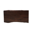 Werrick Modern Live Edge Solid Wood Coffee Table in Dark Brown 51 Inches Long