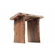 Werrick Modern Live Edge Solid Wood End Table in Brown 24 Inches Long