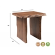 Werrick Modern Live Edge Solid Wood End Table in Brown 24 Inches Long