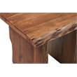 Werrick Modern Live Edge Solid Wood End Table in Brown 24 Inches Long