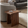 Werrick Modern Live Edge Solid Wood End Table in Brown 24 Inches Long