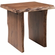 Werrick Modern Live Edge Solid Wood End Table in Brown 24 Inches Long