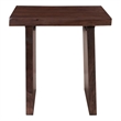 Werrick Modern Live Edge Solid Wood End Table in Dark Brown 24 Inches Long