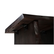 Werrick Modern Live Edge Solid Wood End Table in Dark Brown 24 Inches Long