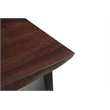 Werrick Modern Live Edge Solid Wood End Table in Dark Brown 24 Inches Long