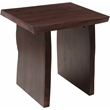 Werrick Modern Live Edge Solid Wood End Table in Dark Brown 24 Inches Long