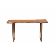 Werrick Modern Live Edge Solid Wood Console Table in Brown 57 Inches Long