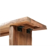 Werrick Modern Live Edge Solid Wood Console Table in Brown 57 Inches Long