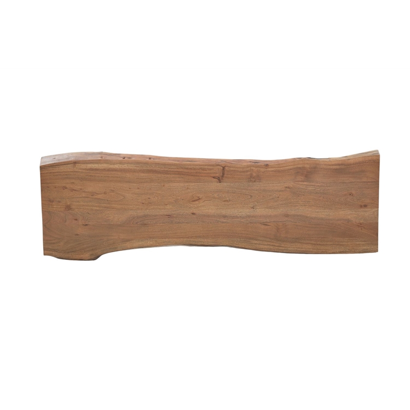 Werrick Modern Live Edge Solid Wood Console Table in Brown 57 Inches Long