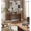 Werrick Modern Live Edge Solid Wood Console Table in Brown 57 Inches Long