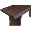 Werrick Modern Live Edge Solid Wood Console Table in Dark Brown 57 Inches Long