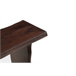 Werrick Modern Live Edge Solid Wood Console Table in Dark Brown 57 Inches Long