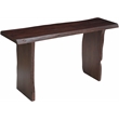 Werrick Modern Live Edge Solid Wood Console Table in Dark Brown 57 Inches Long