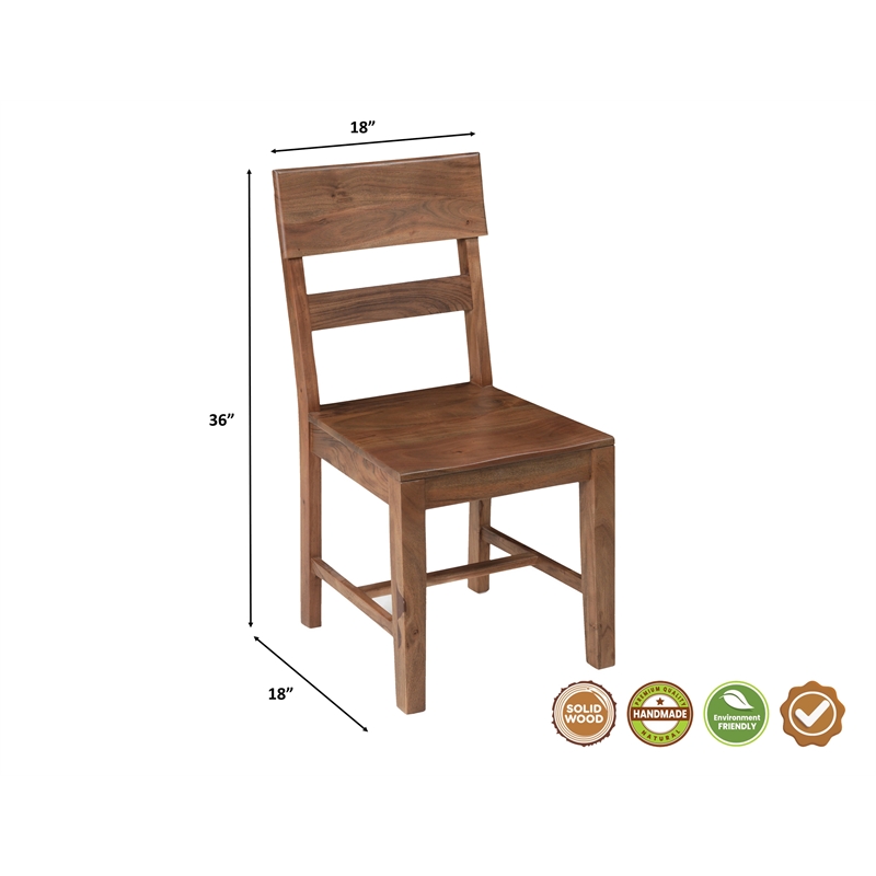 Werrick Solid Wood Dining Chairs in Brown 36 Inches Tall (Set of 2)