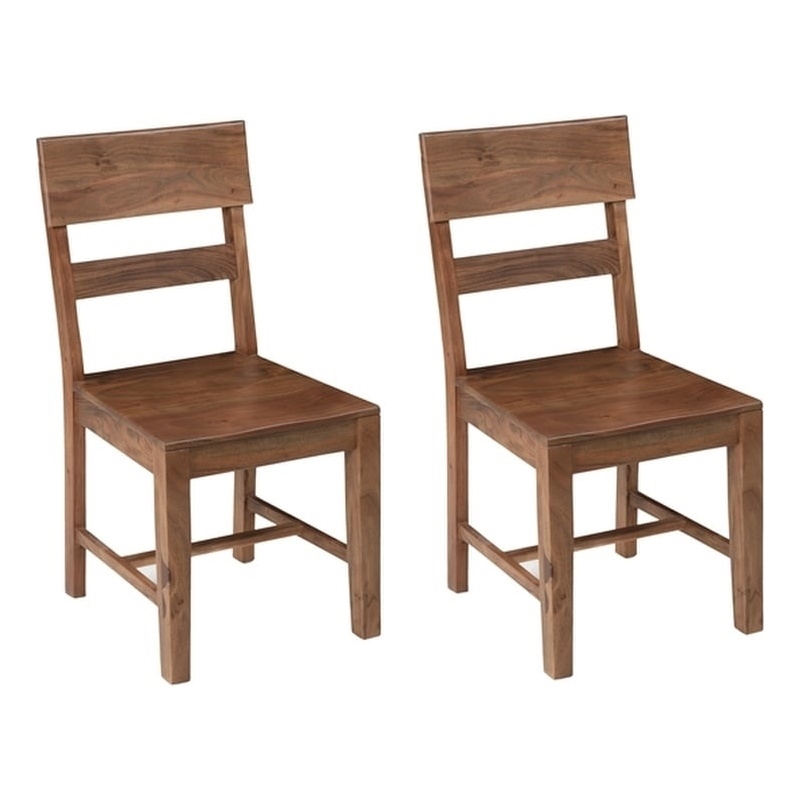 Werrick Solid Wood Dining Chairs in Brown 36 Inches Tall (Set of 2)
