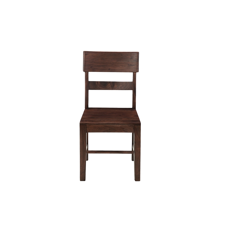 Werrick Solid Wood Dining Chairs in Dark Brown 36 Inches Tall (Set of 2)