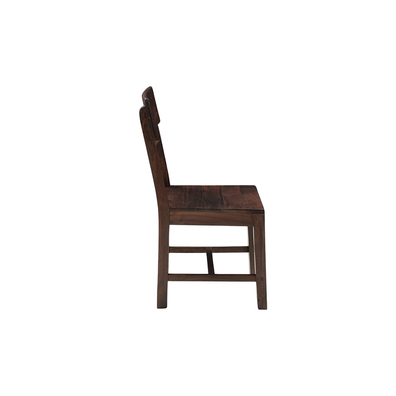 Werrick Solid Wood Dining Chairs in Dark Brown 36 Inches Tall (Set of 2)