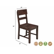Werrick Solid Wood Dining Chairs in Dark Brown 36 Inches Tall (Set of 2)