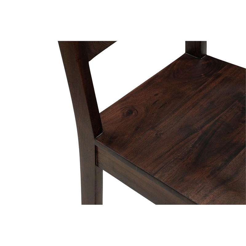 Werrick Solid Wood Dining Chairs in Dark Brown 36 Inches Tall (Set of 2)