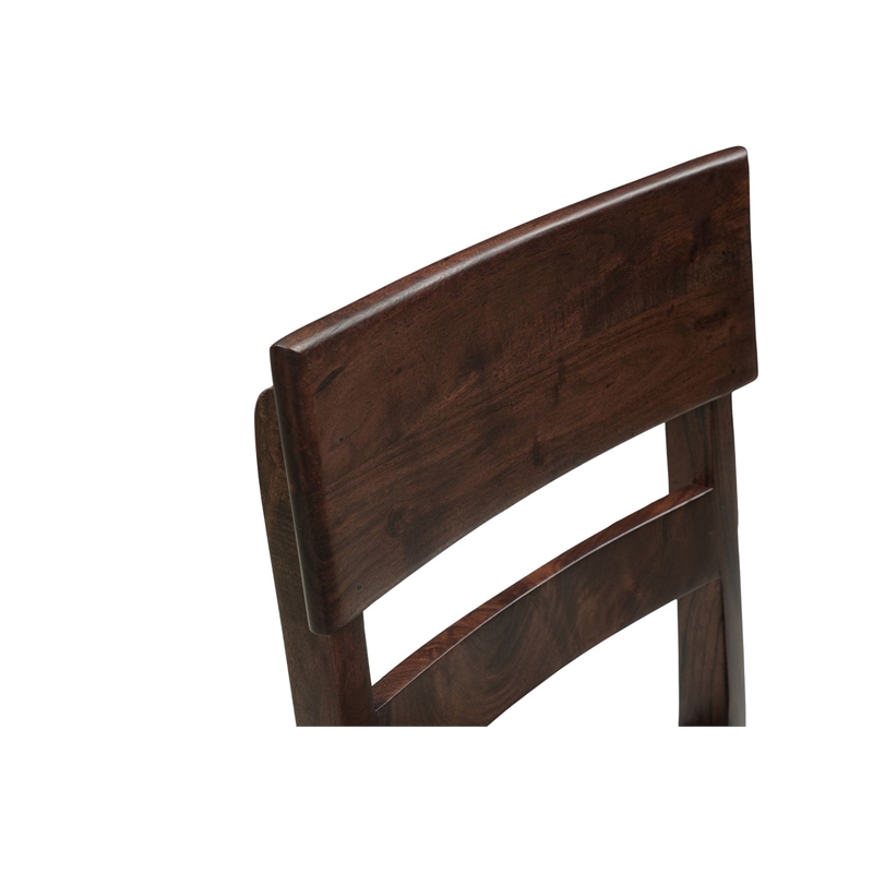 Werrick Solid Wood Dining Chairs in Dark Brown 36 Inches Tall (Set of 2)