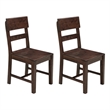Werrick Solid Wood Dining Chairs in Dark Brown 36 Inches Tall (Set of 2)
