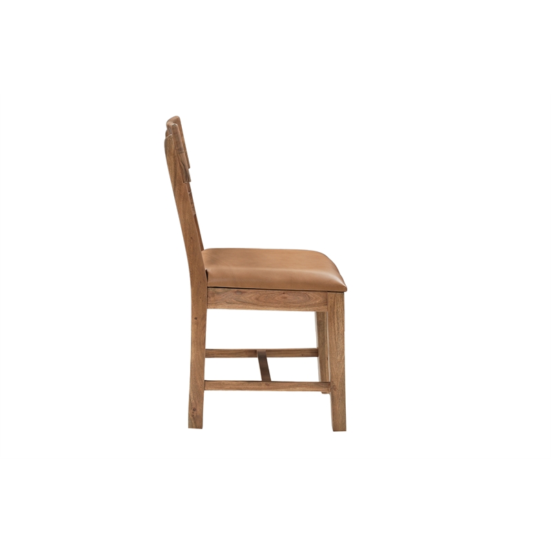 Werrick Upholstered Solid Wood Dining Chairs in Brown 36 Inches Tall (Set of 2)