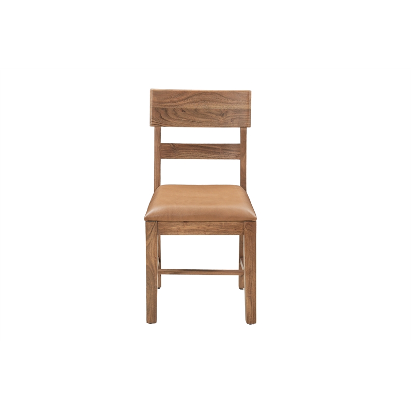 Werrick Upholstered Solid Wood Dining Chairs in Brown 36 Inches Tall (Set of 2)