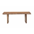 Werrick Live Edge Solid Wood Dining Bench in Brown 48 Inches Long