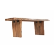 Werrick Live Edge Solid Wood Dining Bench in Brown 48 Inches Long
