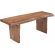 Werrick Live Edge Solid Wood Dining Bench in Brown 48 Inches Long