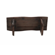 Werrick Live Edge Solid Wood Dining Bench in Dark Brown 48 Inches Long