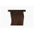 Werrick Live Edge Solid Wood Dining Bench in Dark Brown 48 Inches Long