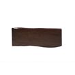 Werrick Live Edge Solid Wood Dining Bench in Dark Brown 48 Inches Long