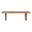 Werrick Live Edge Solid Wood Dining Bench in Brown 60 Inches Long