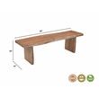 Werrick Live Edge Solid Wood Dining Bench in Brown 60 Inches Long