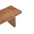 Werrick Live Edge Solid Wood Dining Bench in Brown 60 Inches Long