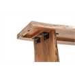 Werrick Live Edge Solid Wood Dining Bench in Brown 60 Inches Long