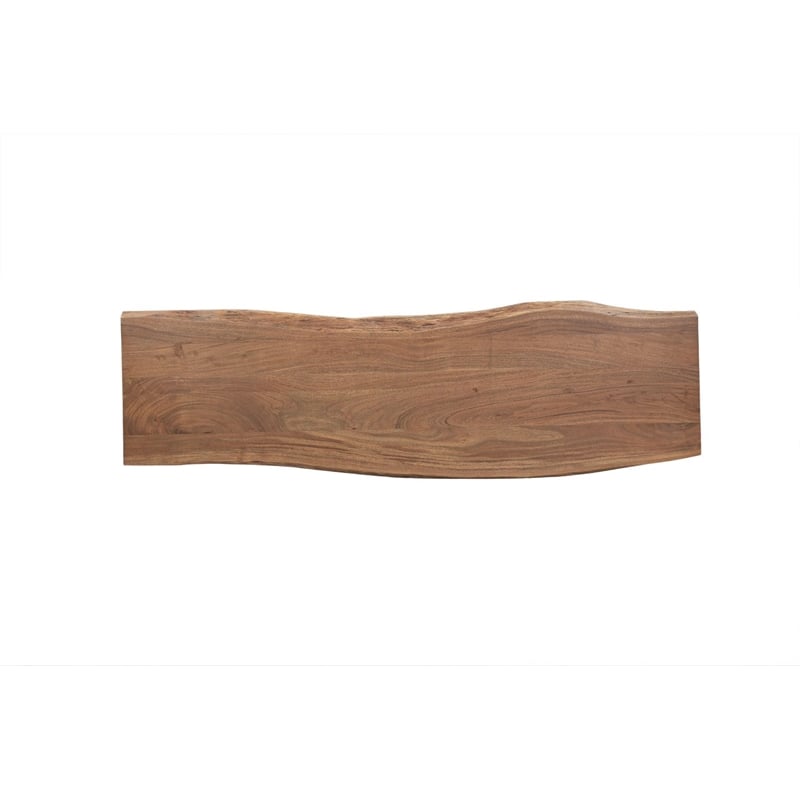Werrick Live Edge Solid Wood Dining Bench in Brown 60 Inches Long