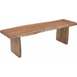 Werrick Live Edge Solid Wood Dining Bench in Brown 60 Inches Long