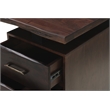 Werrick Rectangular Solid Wood Writing Desk in Dark Brown 54 Inches Long