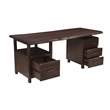 Werrick Solid Wood Writing Desk in Brown 69 Inches Long with Filing Drawer