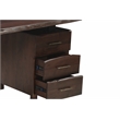 Werrick Solid Wood Writing Desk in Brown 69 Inches Long with Filing Drawer