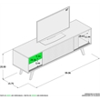 Boahaus Albany 3-Shelf Modern Wood TV Stand for TVs up to 60