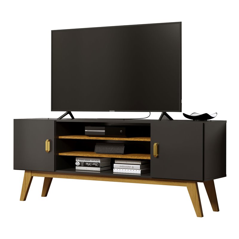 Boahaus Atlanta 3-Shelf Modern Wood TV Stand for TVs up to 58