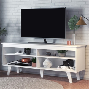 Boahaus Austin 4-Shelf Modern Wood TV Stand for TVs up to 55&quot in White