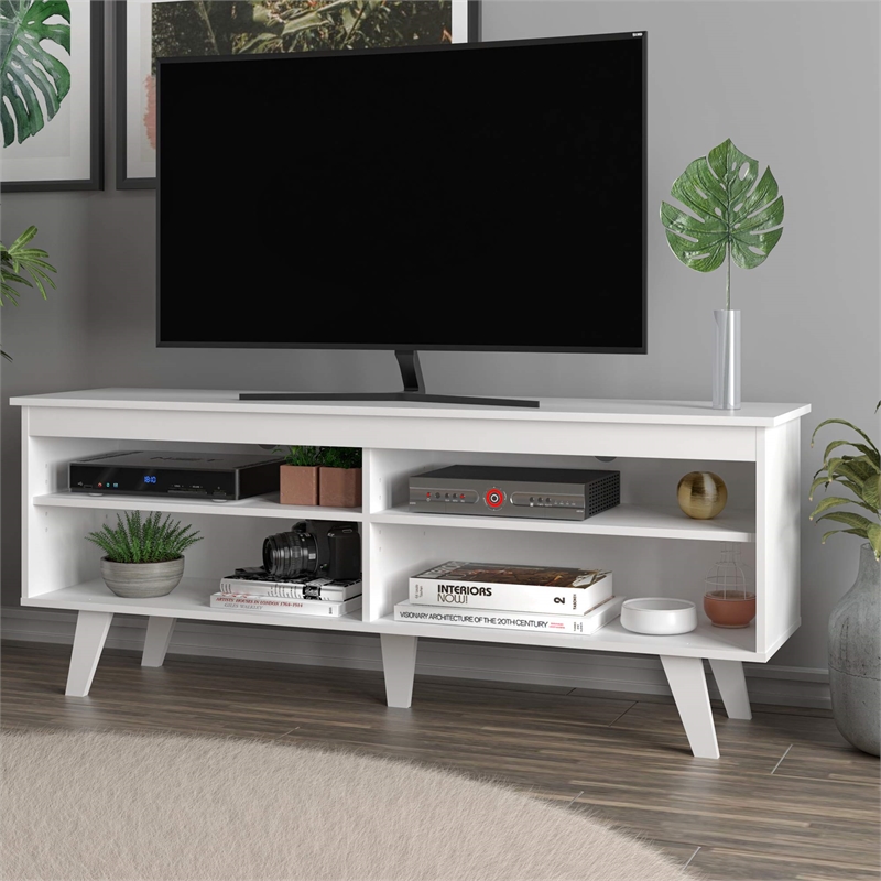 Boahaus Austin 4-Shelf Modern Wood TV Stand for TVs up to 55