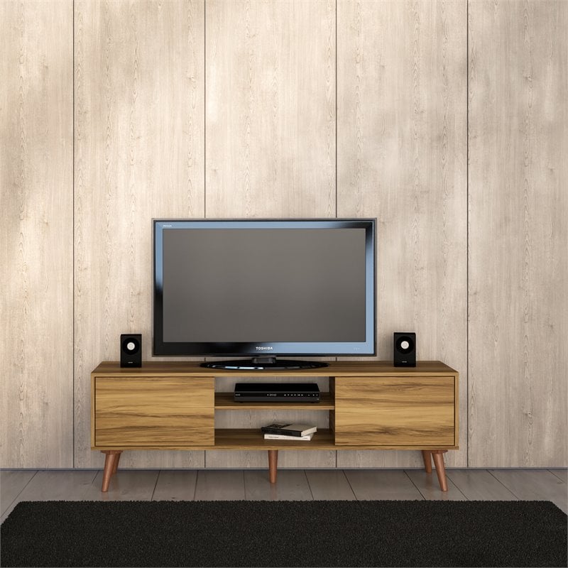 Boahaus Colorado 2-Shelf Modern Wood TV Stand for TVs up to 65